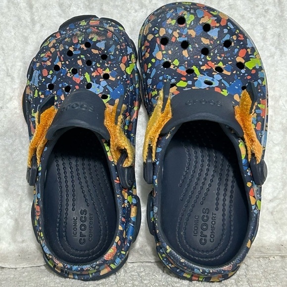 Crocs Little Kids All Terrain Terrazzo Classic Iconic Comfort Clog Sandals SZ 12 - Picture 5 of 8